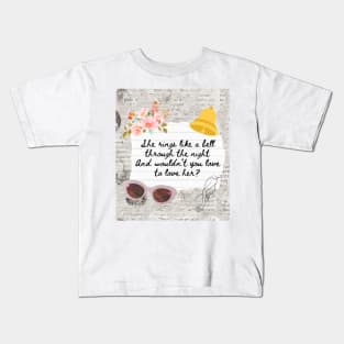 Rhiannon Song Lyric Print Kids T-Shirt